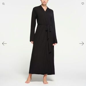 4X SKIMS NWT Black Soft Ribbed Robe